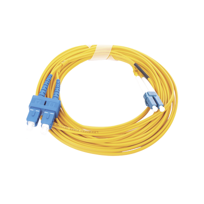 Imagen de Jumper de Fibra Óptica Monomodo 9/125 LC/UPC-SC/UPC, PVC, 2.0 mm, Dúplex, amarillo, 5 metros