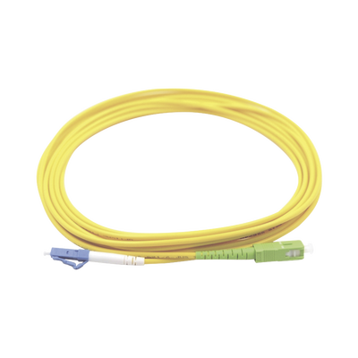 Imagen de Jumper de Fibra Óptica Monomodo LC/UPC SC/APC Simplex, color amarillo 1 metro