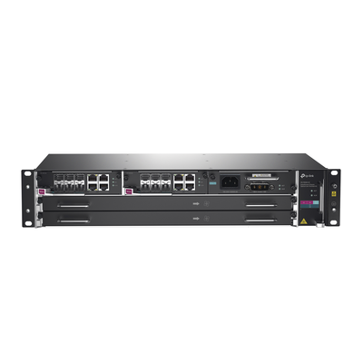 Imagen de DeltaStream - OLT Módular GPON / Conexión de hasta 4,096 ONUs / 2 Tarjetas Main / Puertos Gigabit RJ45 Uplink / 4 Puertos SFP+ Uplink / Fuente Redundante AC- DC (incluida) / Administración desde la nube (DPMS)