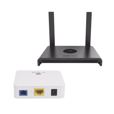 Imagen de Kit 1 ONU Bridge V-Sol, Dual GPON/EPON con Router Home Wi-Fi Ideal para distribuciones WISP de mayor cobertura Wi-Fi en Hogares y Oficinas