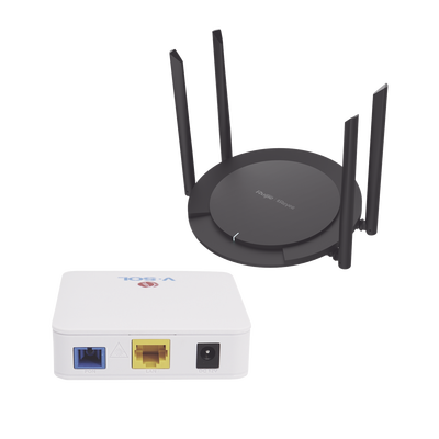 Imagen de Kit 2 ONU Bridge V-Sol, Dual GPON/EPON con Router Home Wi-Fi Ideal para distribuciones WISP de mayor cobertura Wi-Fi en Hogares y Oficinas