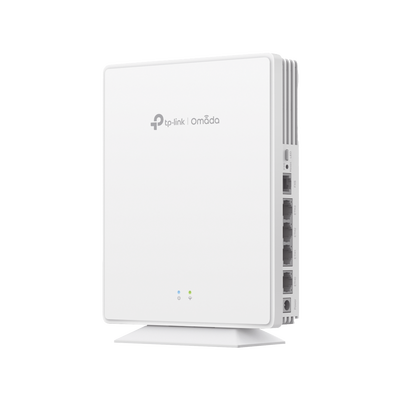 Imagen de Punto de Acceso GPON Omada / WiFi 6 AX1800 / 1 puerto GPON / 1 Puerto FXS / 4 Puertos 10/100/1000 RJ45 / Wi-Fi 6 AX1800 / Mesh Omada / Configuración por Controlador o Stand-Alone / Para Montaje en Escritorio-Pared