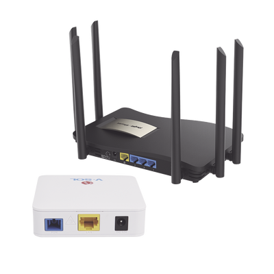 Imagen de Kit 2 ONU Bridge V-Sol, Dual GPON/EPON con Router Home Mesh Ideal para distribuciones WISP de mayor cobertura Wi-Fi en Hogares y Oficinas