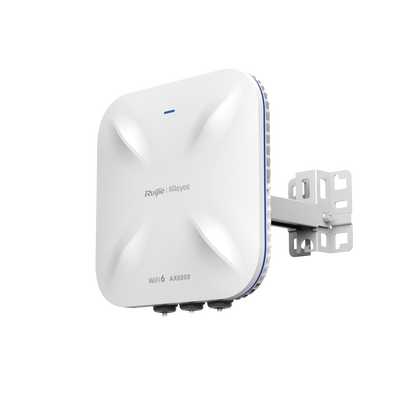 Imagen de Punto de Acceso Mesh Wi-Fi 6 Industrial para Exterior Omnidireccional 5.95Gbps, MU-MIMO 4x4, 360°, Filtros Anti Interferencia y Auto Optimización con IA, puerto eth 2.5G y SFP