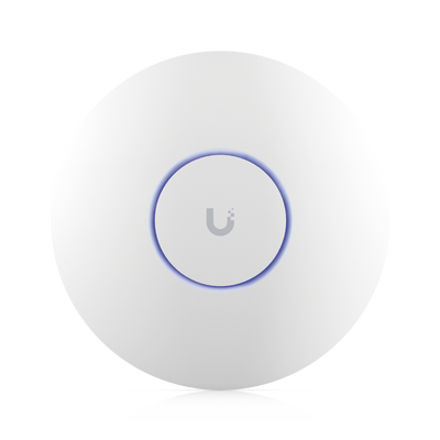 Imagen de Punto de Acceso UniFi WiFi 6E Enterprise, alta densidad, hasta 600 usuarios, Mu-MIMO 4x4, bandas 2.4/5/6 Ghz, (1) puerto RJ45 2.5G (POE+ no incluido)
