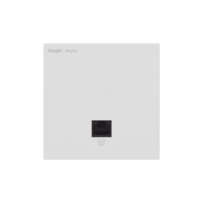 Imagen de Punto de Acceso Mesh Wi-Fi 6 para interior en pared, hasta 512 usuarios ideal para Hotelería, discreto incrustado en pared.