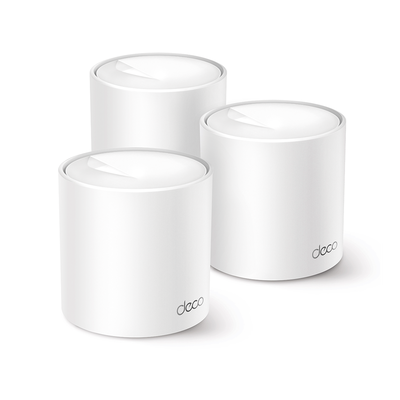 Imagen de Kit 3 Routers Inalámbricos MESH Interior para Hogar / Doble Banda Wi-Fi 6 AX1500 Mbps / 2 Puerto Gigabit WAN/LAN / 2 Antenas Internas / Administración Mediante la App Deco (iOS, Android) / Protección HomeShield
