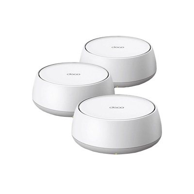 Imagen de KIT 3 Routers Inalámbrico MESH Interior para Hogar / Doble Banda Wi-Fi 7 BE3600 Mbps / 2 Puerto 2.5 Gigabit WAN/LAN / 4 Antenas Internas / Operación Multi-Link MLO / Administración Mediante la App Deco (iOS, Android) / HomeShield