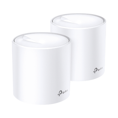 Imagen de Kit 2 Routers Inalámbricos MESH Interior para Hogar / Doble Banda Wi-Fi 6 AX1800 Mbps / 2 Puerto Gigabit WAN/LAN / 2 Antenas Internas / Administración Mediante la App Deco (iOS, Android) / Protección HomeShield
