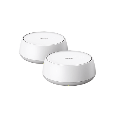 Imagen de KIT 2 Routers Inalámbrico MESH Interior para Hogar / Doble Banda Wi-Fi 7 BE3600 Mbps / 2 Puerto 2.5 Gigabit WAN/LAN / 4 Antenas Internas / Operación Multi-Link MLO / Administración Mediante la App Deco (iOS, Android) / HomeShield