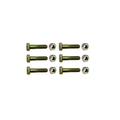 Imagen de Paquete de 6 tornillos grado 5 y tuercas tropicalizadas 1/4 x 1-1/4". Para STZ30/SCZ30/SCZ30P.