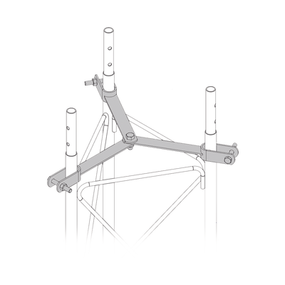 Imagen de Brida para sujeción de retenida compatible con tramos STZ30G, Galvanizado por Inmersión en Caliente.