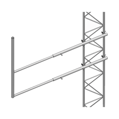 Imagen de Brazo tipo "F" para tramos STZ-45G, galvanizado por inmersión caliente.