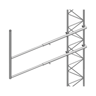 Imagen de Brazo tipo "F" para tramos STZ-35G, galvanizado por inmersión en caliente.