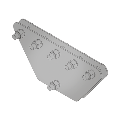 Imagen de Placas igualadoras con tornillería y separadores, para 5 retenidas. Galvanizado en inmersión (20x20x50 cm).