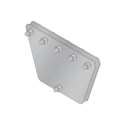 Imagen de Placas igualadoras con tornillería y separadores, para 5 retenidas. Galvanizado en inmersión (30x30x50 cm).