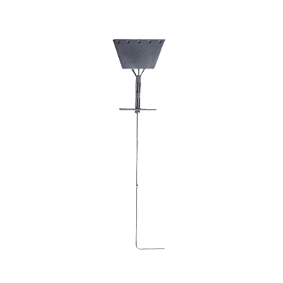 Imagen de Ancla de Piso Tipo Paleta 5 Orificios para Retenida. Placa: 3/4", Redondo: 1", Altura: 210 cm. Galv. Inmersión.