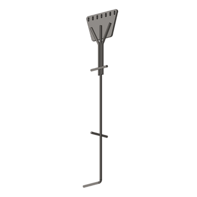 Imagen de Ancla de Piso Tipo Paleta 7 Orificios para Retenida. Placa: 3/4", Redondo: 1", Altura: 210 cm. Galv. Inmersión.