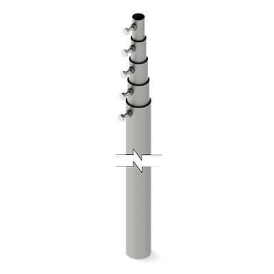 Imagen de Mástil telescópico de 15 m (49.2 ft) Compuesto por 5 Secciones Concéntricas (requiere accesorios de instalación)