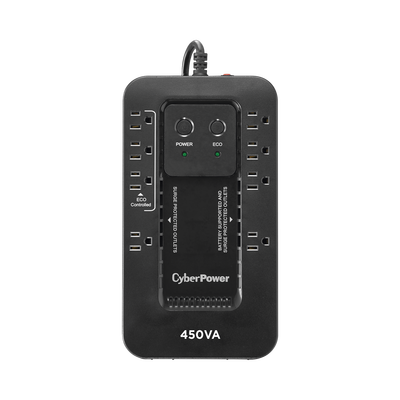 Imagen de UPS de 450 VA/260 W, Topología Standby con Modo Ahorrador ECO, Entrada 120 Vca NEMA 5-15P, Con 8 Tomas NEMA 5-15R