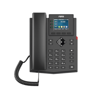 Imagen de Teléfono IP empresarial para 4 líneas SIP con pantalla LCD de 2.4 pulgadas a color, Opus y conferencia de 3 vías, PoE.