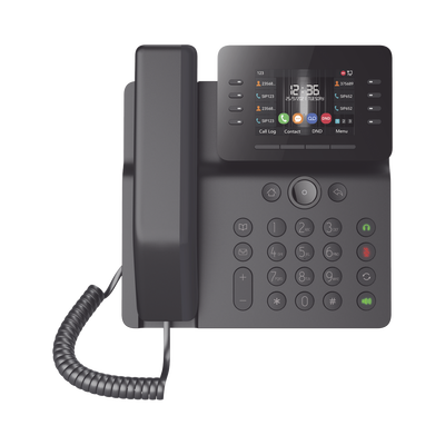 Imagen de Teléfono IP Empresarial Esencial WiFi / Bluetooth, 12 líneas SIP, pantalla a color 3.5", PoE, puertos Gigabit, conferencia local de 6 vías.