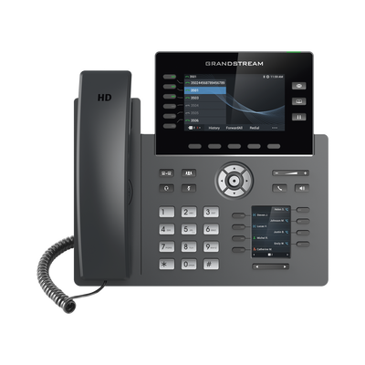 Imagen de Teléfono IP Wi-Fi, Grado Operador, 6 líneas SIP con 6 cuentas, pantalla a color 4.3", puertos Gigabit, Bluetooth, PoE, codec Opus, IPV4/IPV6 con gestión en la nube GDMS