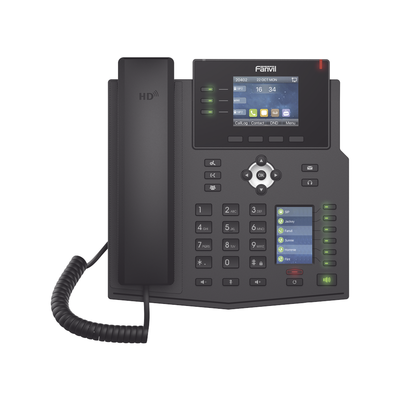 Imagen de Teléfono IP Empresarial con Estándares Europeos, 12 lineas SIP con pantalla a color, 30 teclas DSS/BLF, puertos Gigabit, IPv6, Opus , PoE/DC
