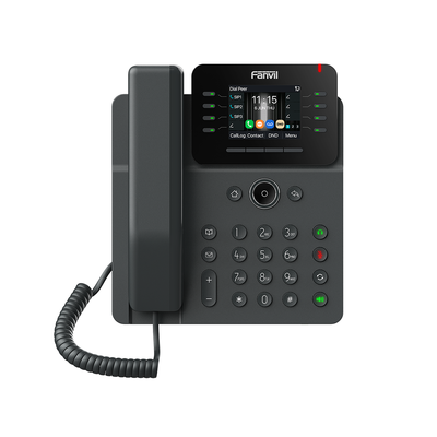Imagen de Teléfono IP Empresarial, 12 líneas SIP, pantalla a color 2.8", PoE, puertos Gigabit, conferencia local de 6 vías.