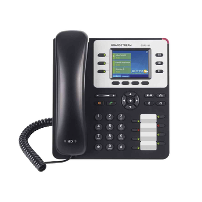 Imagen de Teléfono IP Empresarial de 3 Líneas con 4 teclas de función, 8 teclas de extensión BLF y conferencia de 4 vías. PoE