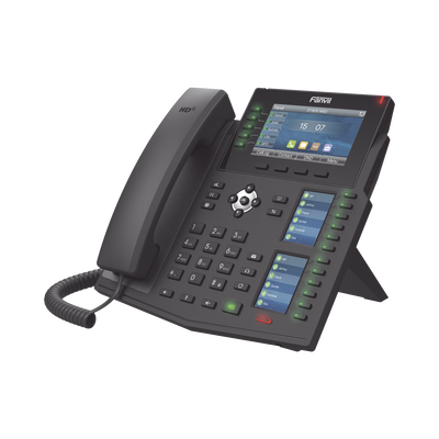 Imagen de Teléfono IP Empresarial con Estándares Europeos, 20 lineas SIP con pantalla LCD a color, 60 teclas DSS/BLF, puertos Gigabit, IPv6, Opus , PoE/DC