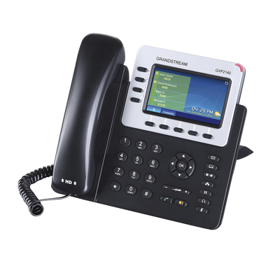 Imagen de Teléfono IP Empresarial para 4 líneas. Puede agregar hasta 160 BLF (teclas de marcación rápida) con cuatro GXP2200EXT