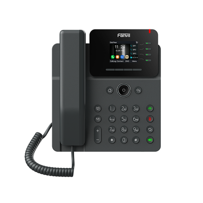 Imagen de Teléfono IP Empresarial, 4 líneas SIP, pantalla a color 2.4", PoE, puertos Gigabit, conferencia local de 6 vías.