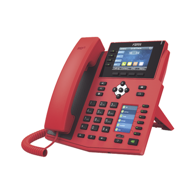 Imagen de Teléfono IP Empresarial con Estándares Europeos, 16 lineas SIP con pantalla LCD de 3.5" a color, 6 teclas DSS/BLF, puertos Gigabit, IPv6, Opus y conferencia de 3 vías, PoE/DC (incluye fuente).