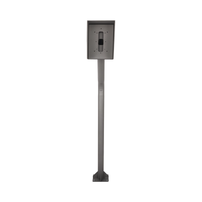 Imagen de Poste y Cubierta industrial para montaje de Porteros IP Fanvil y Grandstream, altura de 1.2 metros, pintura electrostática color gris.