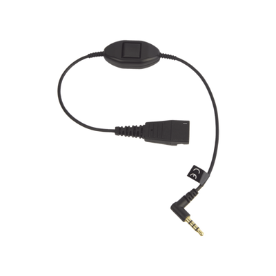 Imagen de Jabra Cord QD a conector de 3.5 mm con Push-to-Talk para teléfonos celulares smartphones (8800-00-103)