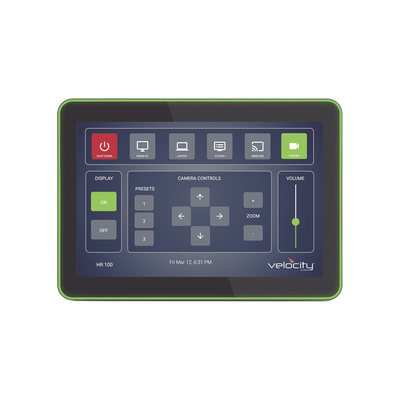 Imagen de Panel táctil de sistema Velocity de 10” todo en uno con gateway integrado color negro / Sistema de control AV completo / Iluminación del bisel / Gateway Velocity integrada