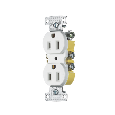 Imagen de Contacto Duplex 15A 125V/ 2 Polos 3 Hilos/ Nema 5-15R/ Color Blanco.