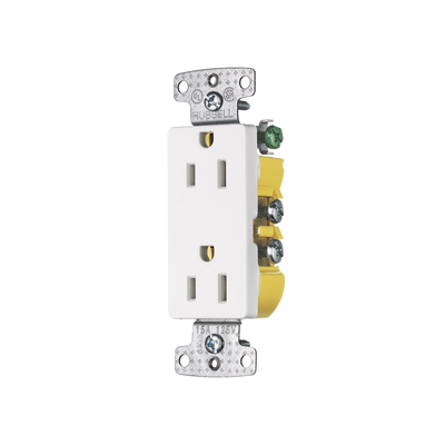 Imagen de Contacto Duplex Decorador 15A 125V, 2 Polos, 3 Hilos, Color  Blanco (Nema5-15R).