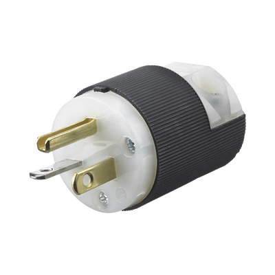Imagen de Clavija Entrada Recta/ 20 A 125 V/ 2 Polos 3 Hilos/ Nema 5-20 P/ Grado Industrial- Comercial.