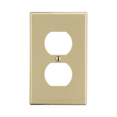 Imagen de Placa de Pared para Contacto Duplex Color Marfil.