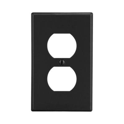 Imagen de Tapa para Contacto Dúplex Color Negro.