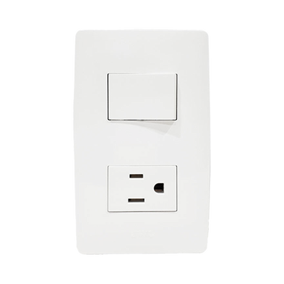 Imagen de Apagador Escalera y Contacto de 127 V~60 Hz 10/15 A.