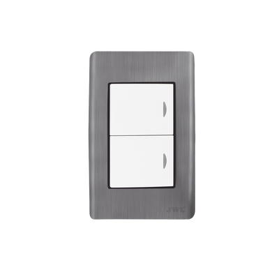 Imagen de Apagador Doble de 10 A/ 127 V CA ~ 60 Hz /  Placa de Acero.
