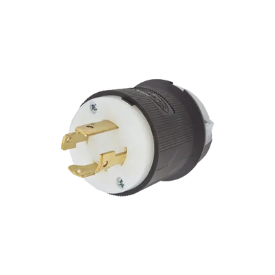 Imagen de Clavija con Bloqueo de Media Vuelta Industrial 30 A 250 V CA / 3 Polos 4 Hilos / Nema L15-30P.