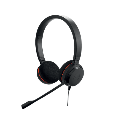 Imagen de Jabra Evolve 20 Duo con conexión USB, micrófono con cancelación de ruido de última generación, configuración Plug and Play, Certificación Microsoft Teams (4999-823-109)
