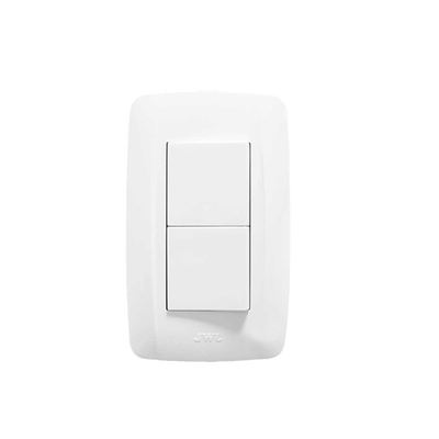Imagen de Apagador Escalera Doble de 10 A/ 127 V CA ~ 60 Hz / 1 1/2 Módulos / Color Blanco.