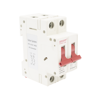 Imagen de Protección Térmica/ Interruptor 2P, 20 A,  Corriente Directa  800 Vcc para Aplicación Fotovoltaica Montaje Riel DIN