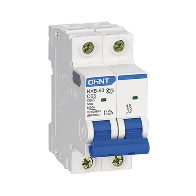 Imagen de Pastilla para Riel Din, 2 Polo, 63 Amp, Vca:110/415v, 6kA, Catálogo: NXB632PC63, Serie: NXB-63.