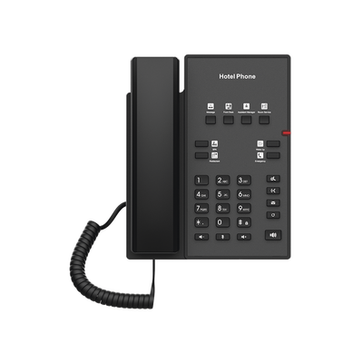 Imagen de Teléfono IP para Hotelería, profesional con 8 teclas programables para servicio rápido, plantilla personalizable con PoE